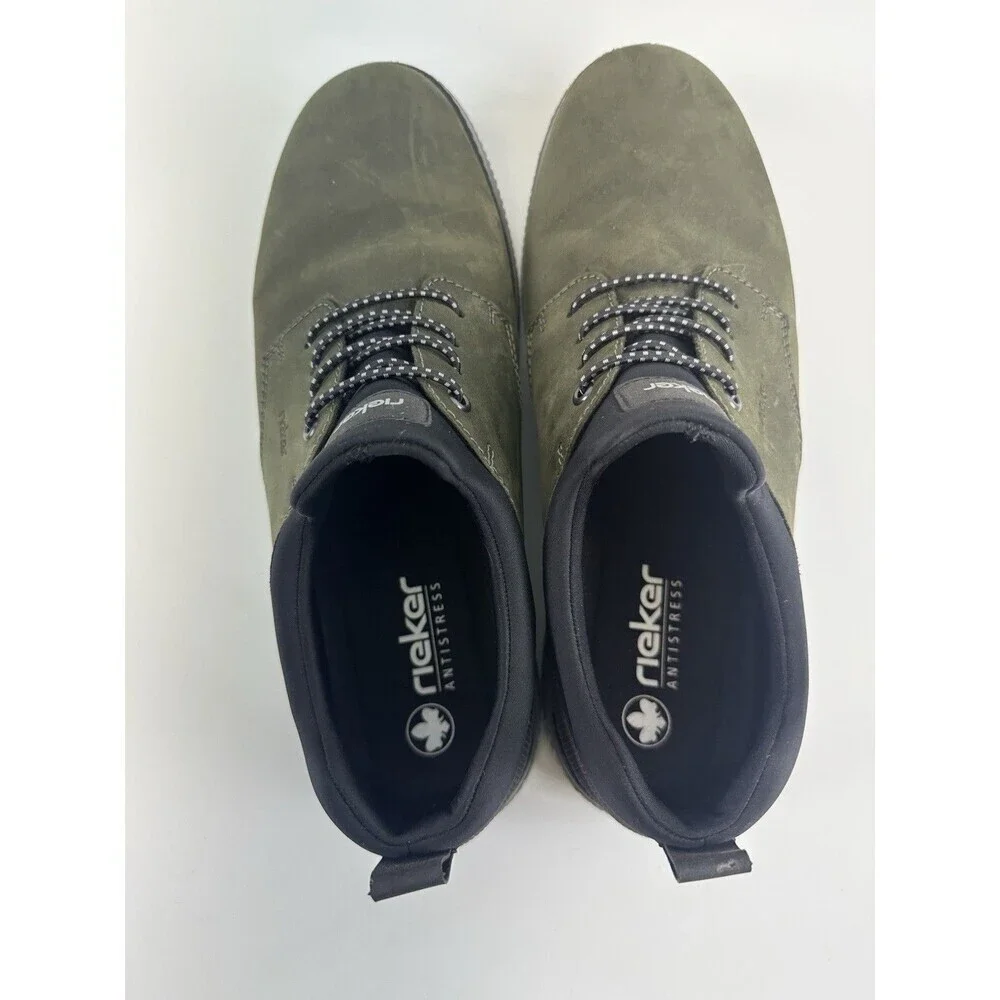 Rieker Stan 60 Slip‎ On Sneaker Green Suede Moor Schwartz Lightweight Men 46 12